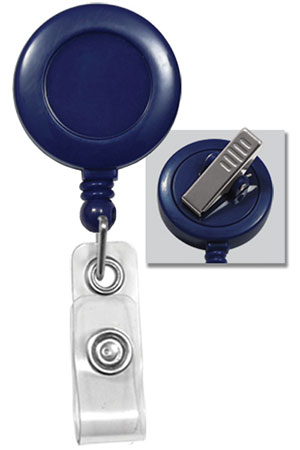 Custom Retractable Badge Reel with Silver Sport Clips
